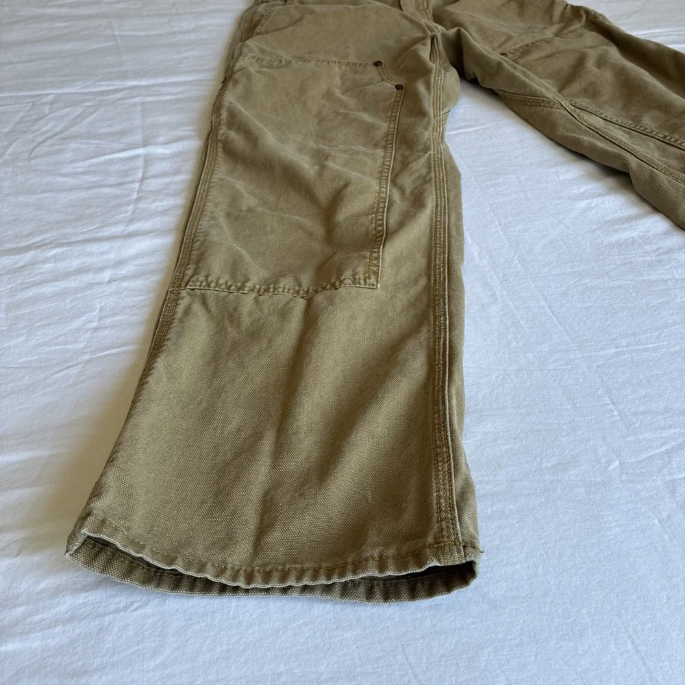 Banana Republic Carpenter Pants Mens 32x32* Double Knee Canvas Workwear Beige